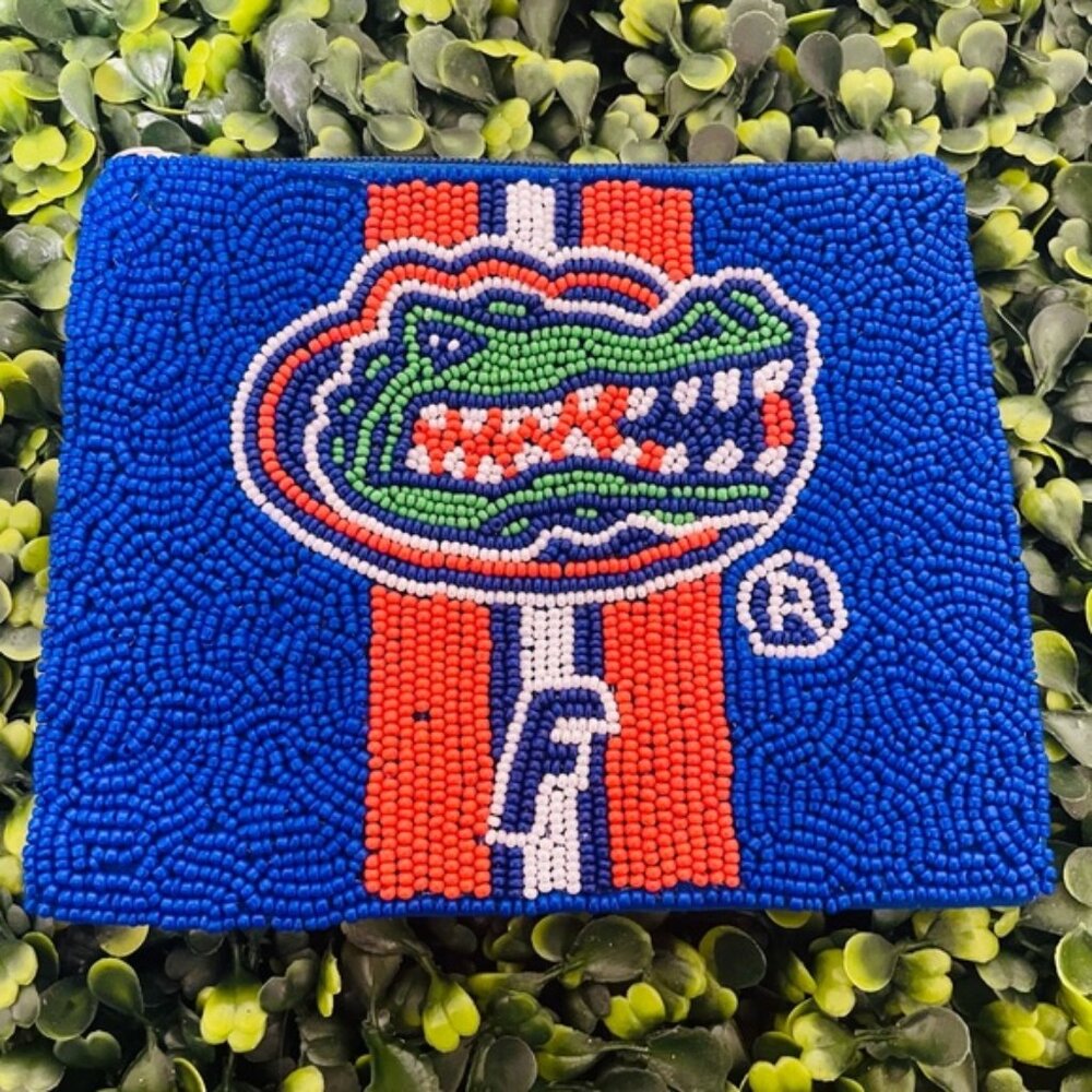 🎉💙University of Florida Gators Beaded Pouch Case Game Day Gifts